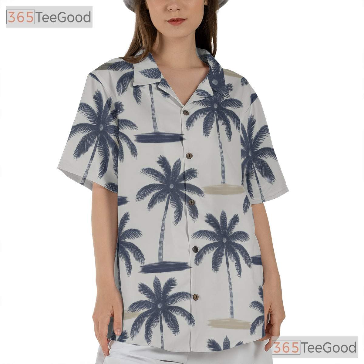 Seamless Palm Tree Tropical Hawaiian Shirt- Unisex Island Beach Aloha Apparel