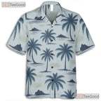 Seamless Tropical Palm Tree Hawaiian Shirt- Unisex Island Beach Summer Apparel