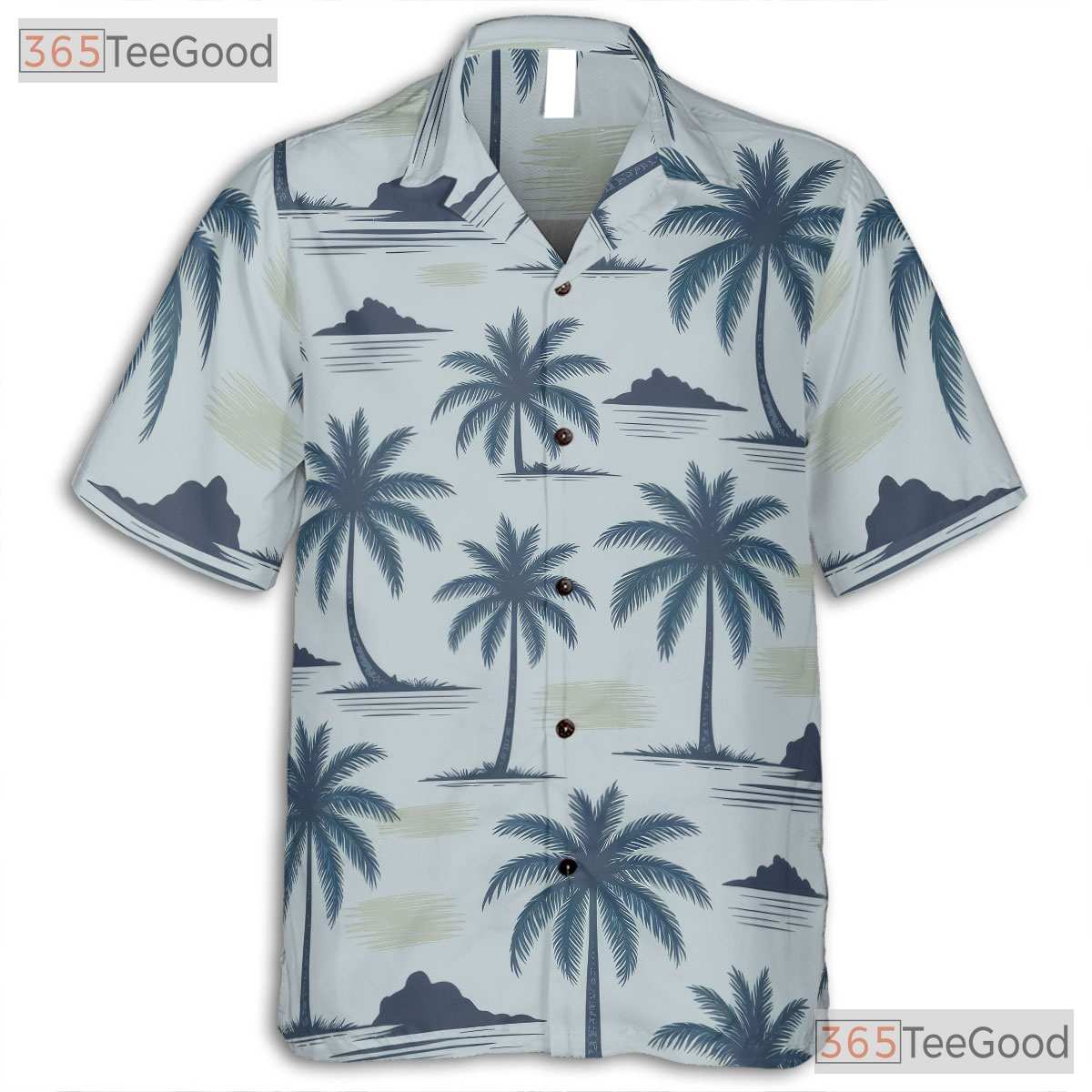 Seamless Tropical Palm Tree Hawaiian Shirt- Unisex Island Beach Summer Apparel
