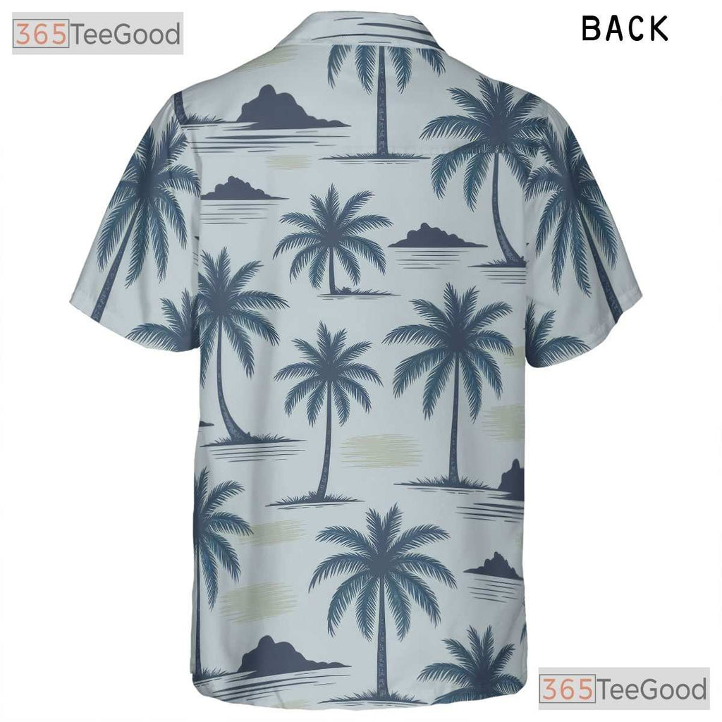 Seamless Tropical Palm Tree Hawaiian Shirt- Unisex Island Beach Summer Apparel