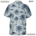 Seamless Tropical Palm Tree Hawaiian Shirt- Unisex Island Beach Summer Apparel