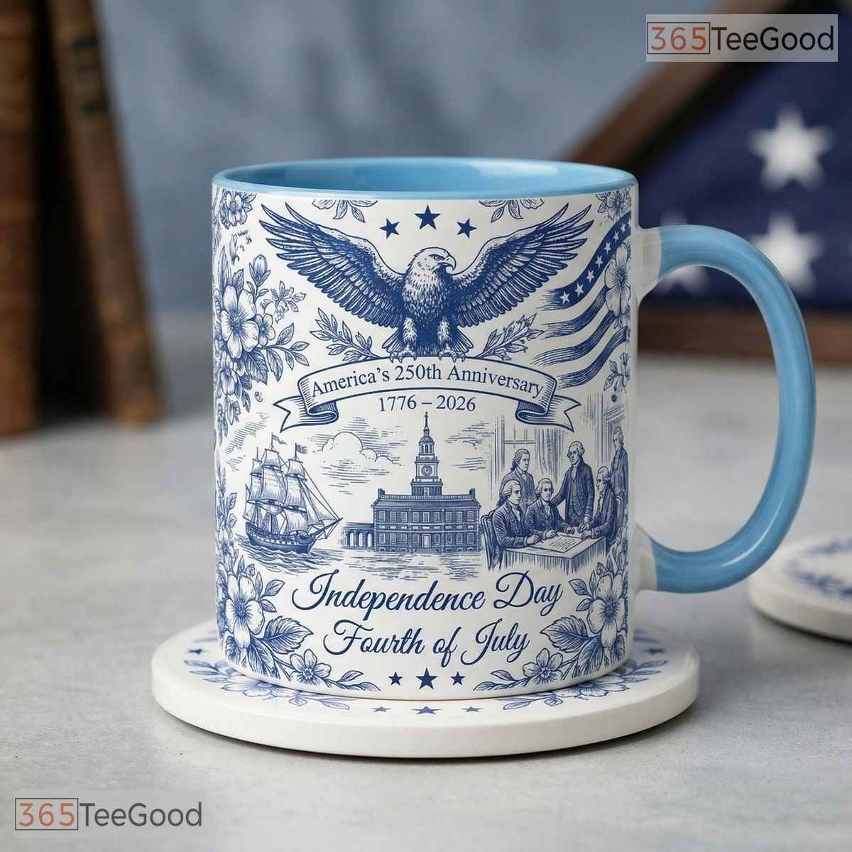 Personalized Semiquincentennial 1776-2026 Mug - America 250th Liberty Bell Accent Mug