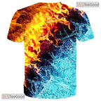 Ocean Blue Graphic Fashion 3D Printed Casual Short Sleeve Unisex Tee Shirt Styles