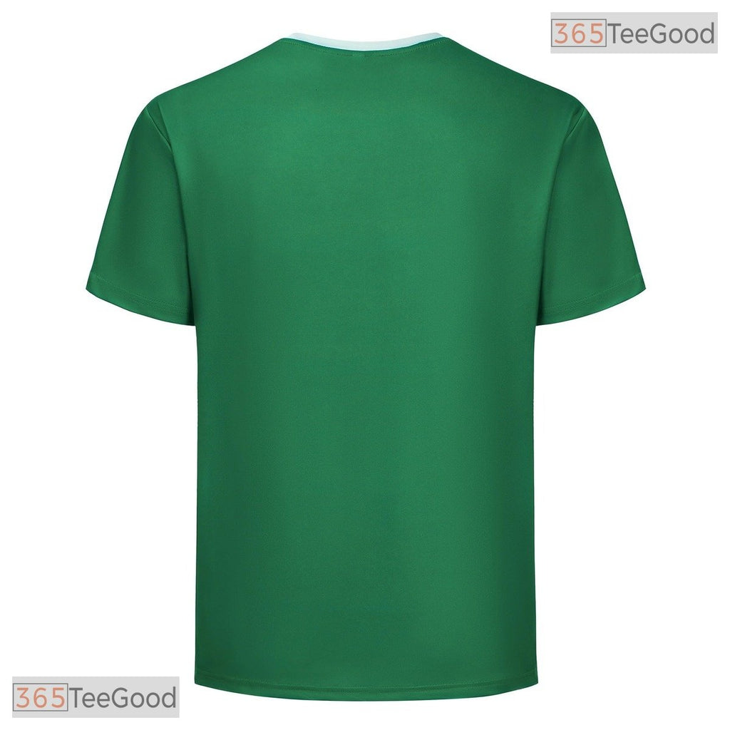 Green Shamrock St Patricks Day Costume Novelty 3D Printed Casual Unisex T-Shirt Top