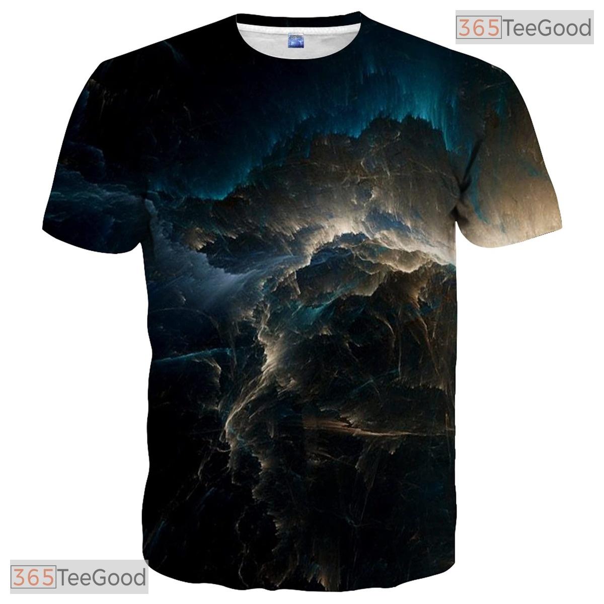 Cool Grey Modern Abstract Illusion 3D Printed Casual Unisex Short Sleeve Shirt