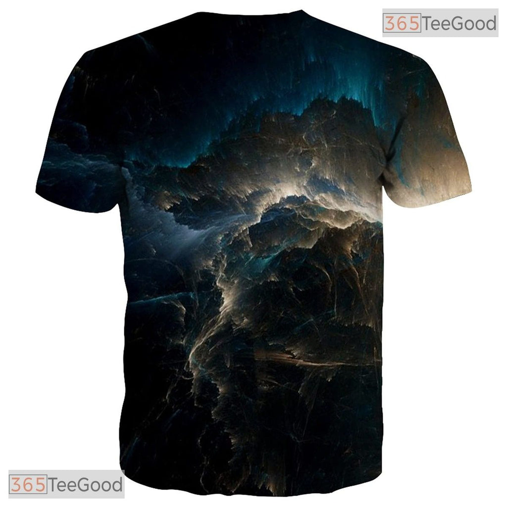 Cool Grey Modern Abstract Illusion 3D Printed Casual Unisex Short Sleeve Shirt