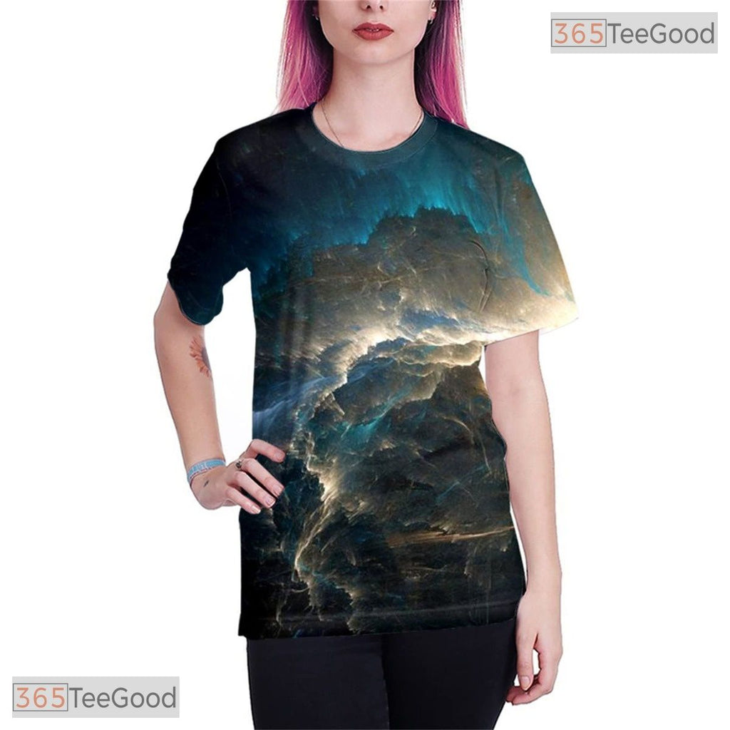 Cool Grey Modern Abstract Illusion 3D Printed Casual Unisex Short Sleeve Shirt