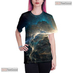 Cool Grey Modern Abstract Illusion 3D Printed Casual Unisex Short Sleeve Shirt