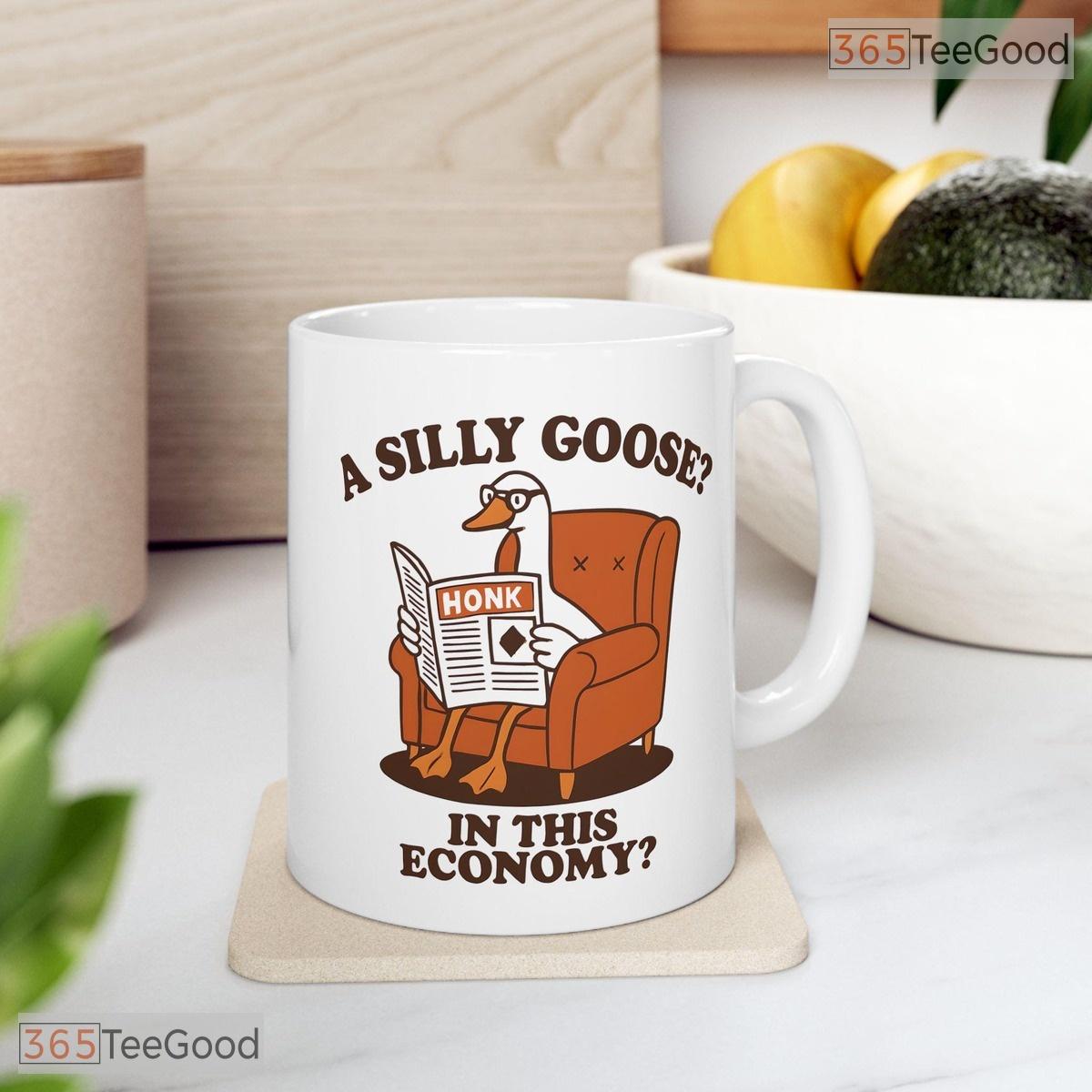 Silly Goose Animal Meme Coffee Mug - Funny Sarcastic Humorous Gift Ceramic Accent Mug