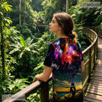 Multicolor Cosmic Nebula Graphic Art 3D Printed Casual Unisex Tee Shirt Tops