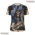 Skeleton Poker Cards Casino Graphic 3D Printed Casual Short Sleeve Unisex Shirt