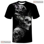 Cool Skull Basketball Graphic Pattern 3D Printed Short Sleeve Unisex Tee Shirt Tops