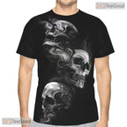Cool Skull Basketball Graphic Pattern 3D Printed Short Sleeve Unisex Tee Shirt Tops