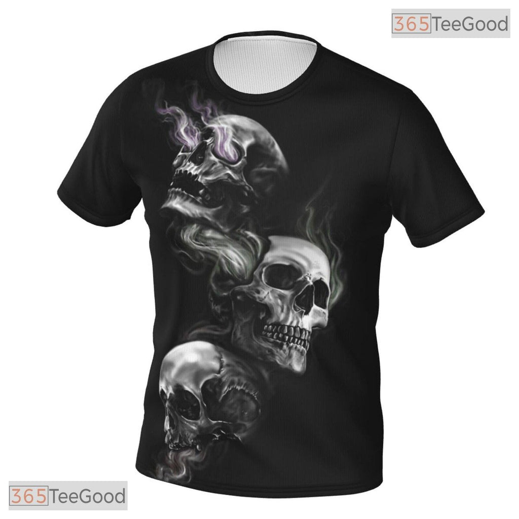 Cool Skull Basketball Graphic Pattern 3D Printed Short Sleeve Unisex Tee Shirt Tops