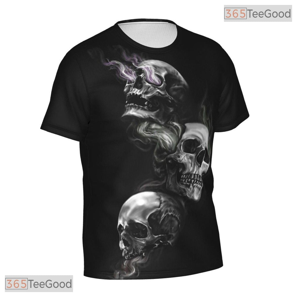 Cool Skull Basketball Graphic Pattern 3D Printed Short Sleeve Unisex Tee Shirt Tops