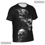 Cool Skull Basketball Graphic Pattern 3D Printed Short Sleeve Unisex Tee Shirt Tops