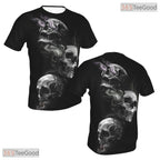 Cool Skull Basketball Graphic Pattern 3D Printed Short Sleeve Unisex Tee Shirt Tops