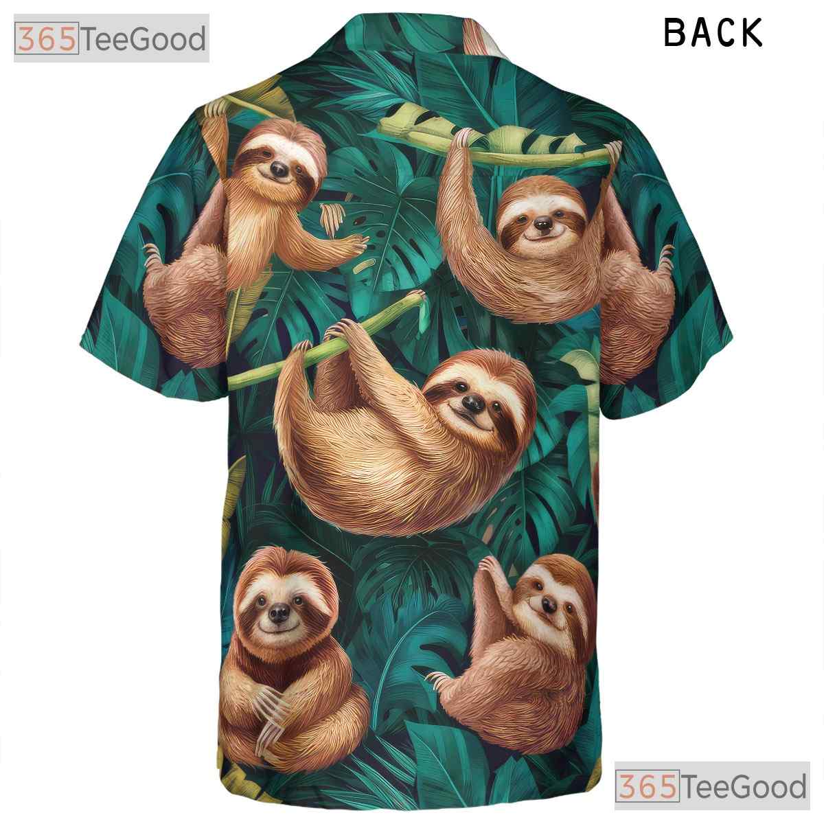 Sloth Rainforest Theme Hawaiian Tee - Unisex Funny Summer Beach Outfit