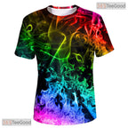 Abstract Dark Smog Smoke Graphic Art 3D Printed Casual Unisex Tee Shirt Tops