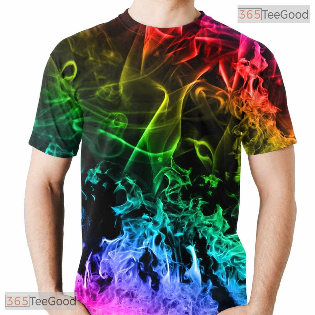 Abstract Dark Smog Smoke Graphic Art 3D Printed Casual Unisex Tee Shirt Tops