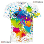 Clean White Minimalist Novelty Graphic 3D Printed Casual Unisex T-Shirt Tops