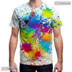 Clean White Minimalist Novelty Graphic 3D Printed Casual Unisex T-Shirt Tops