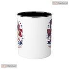 Cartoon Dog 250th Anniversary Celebration Independence Day Two Tone Ceramic Accent Mug