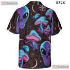 Space Alien Mushroom Hawaiian Shirt Unisex Unique Psychedelic Beach Day Tee