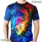 Deep Space Astronaut Galaxy Graphic 3D Printed Casual Unisex T-Shirt Tops Style