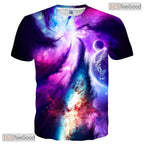 Deep Cosmic Space Galaxy Art 3D Printed Casual Unisex Tee Shirt For Men Women