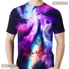 Deep Cosmic Space Galaxy Art 3D Printed Casual Unisex Tee Shirt For Men Women