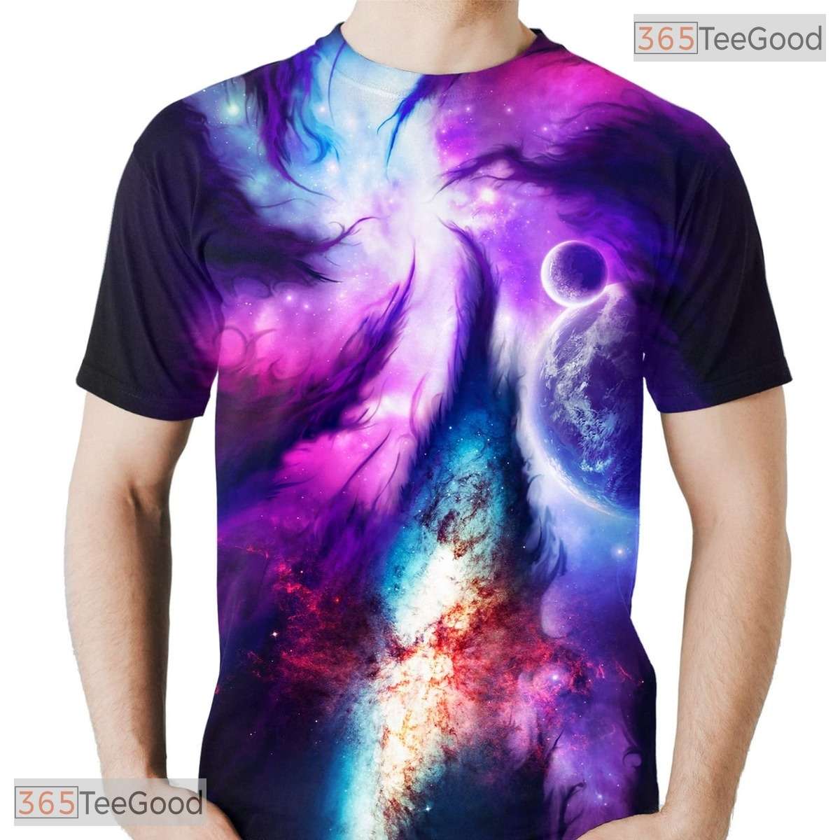 Deep Cosmic Space Galaxy Art 3D Printed Casual Unisex Tee Shirt For Men Women