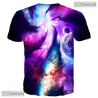 Deep Cosmic Space Galaxy Art 3D Printed Casual Unisex Tee Shirt For Men Women