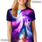 Deep Cosmic Space Galaxy Art 3D Printed Casual Unisex Tee Shirt For Men Women