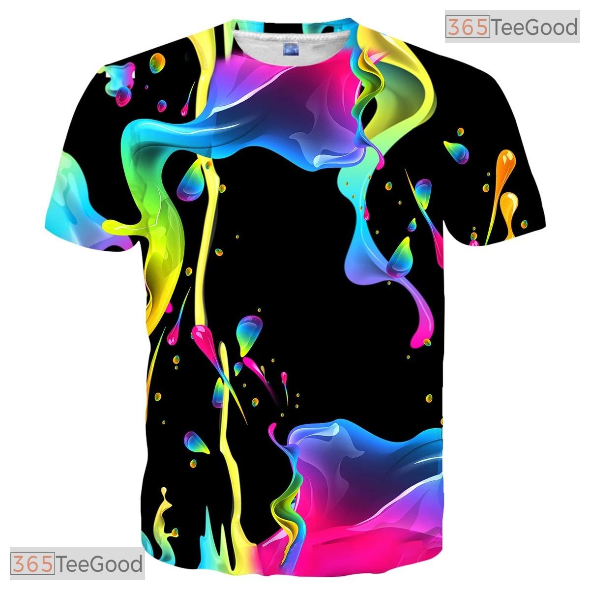 Urban Street Spray Paint Graphic 3D Printed Casual Unisex T-Shirt For Men Women