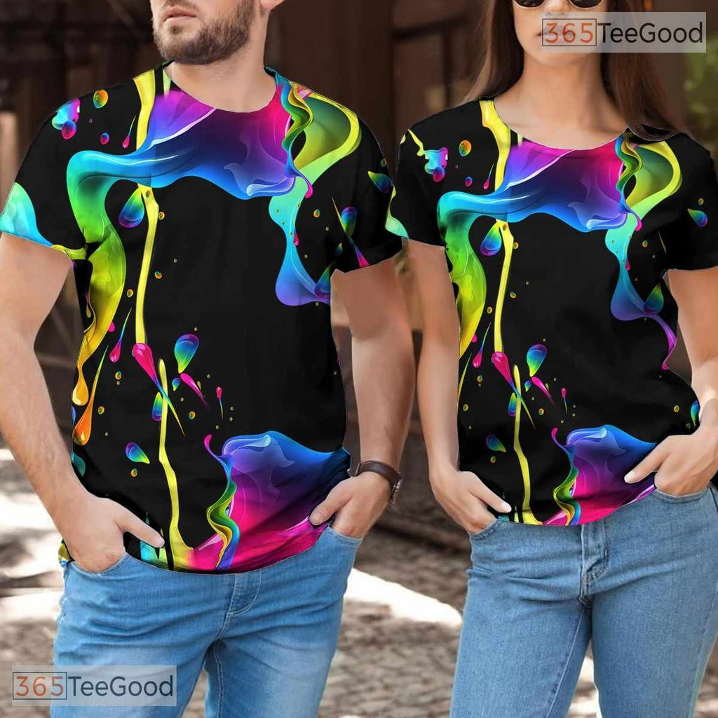 Urban Street Spray Paint Graphic 3D Printed Casual Unisex T-Shirt For Men Women