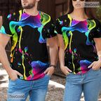 Urban Street Spray Paint Graphic 3D Printed Casual Unisex T-Shirt For Men Women