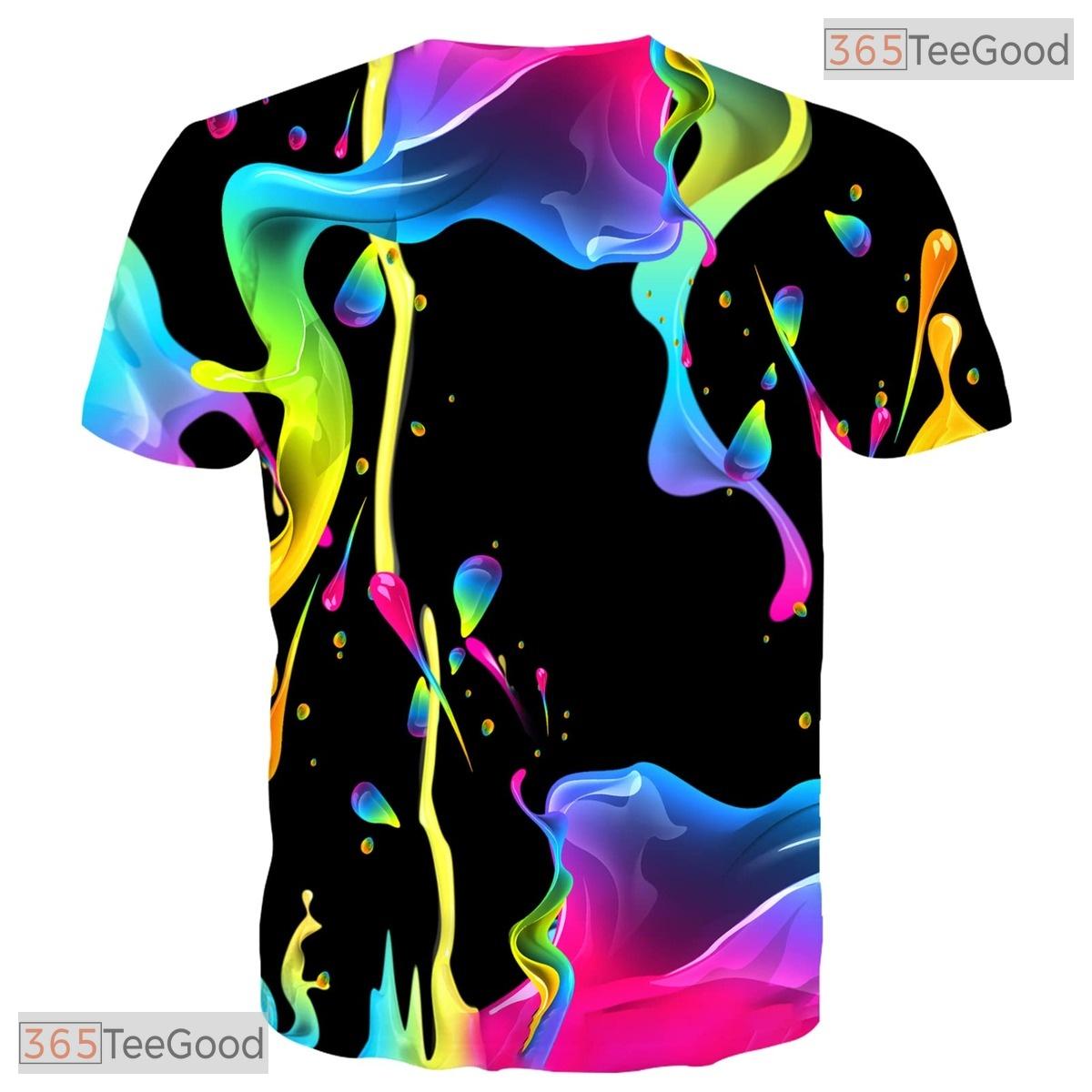 Urban Street Spray Paint Graphic 3D Printed Casual Unisex T-Shirt For Men Women