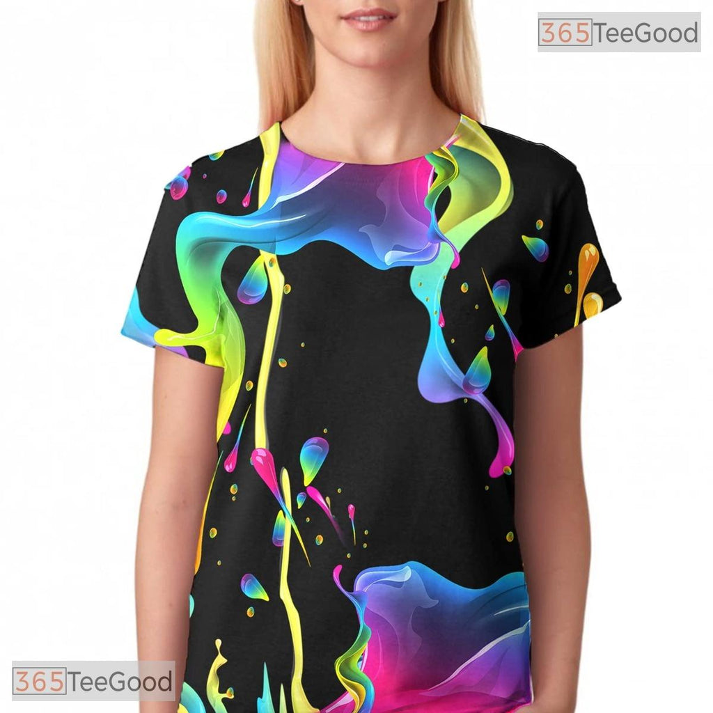 Urban Street Spray Paint Graphic 3D Printed Casual Unisex T-Shirt For Men Women