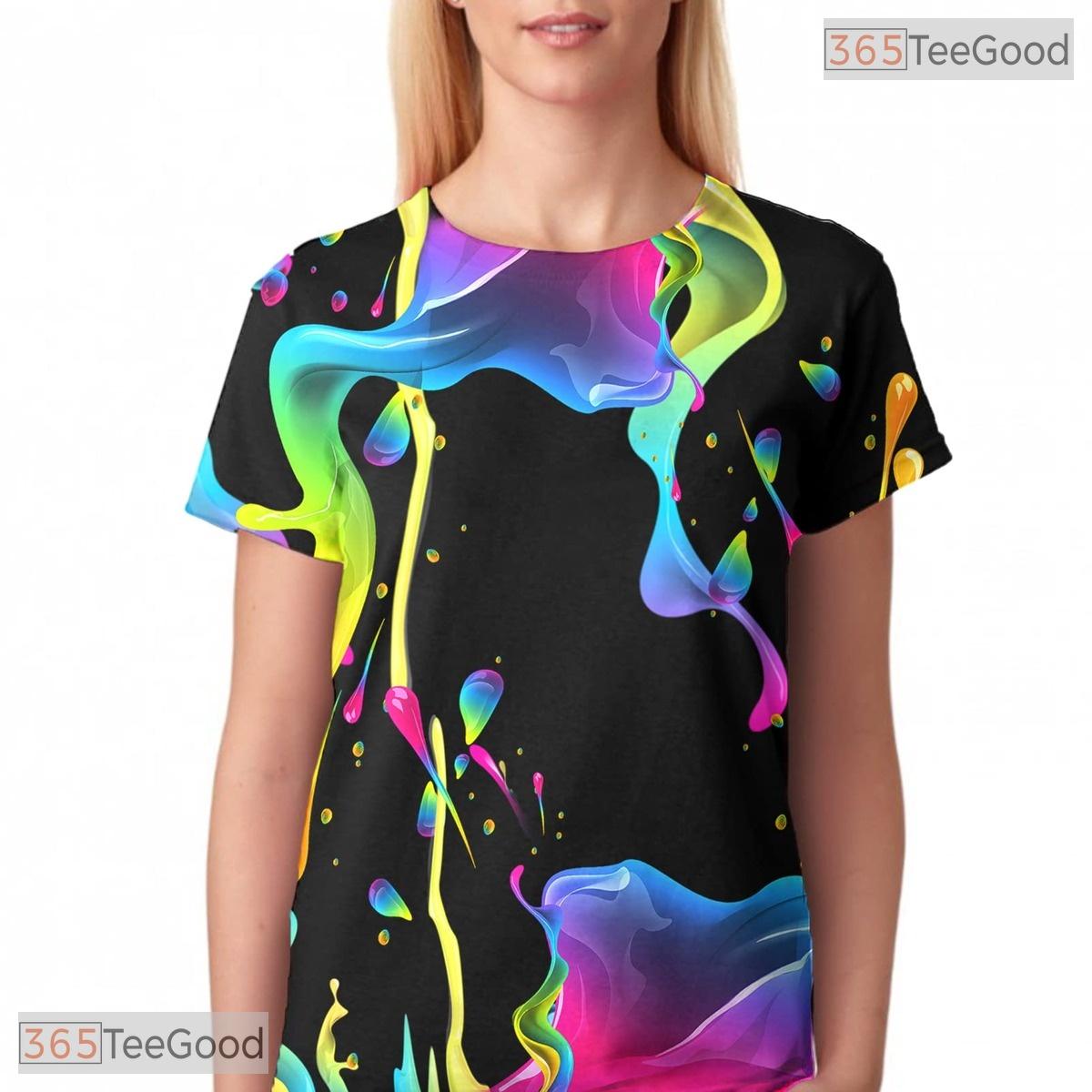 Urban Street Spray Paint Graphic 3D Printed Casual Unisex T-Shirt For Men Women