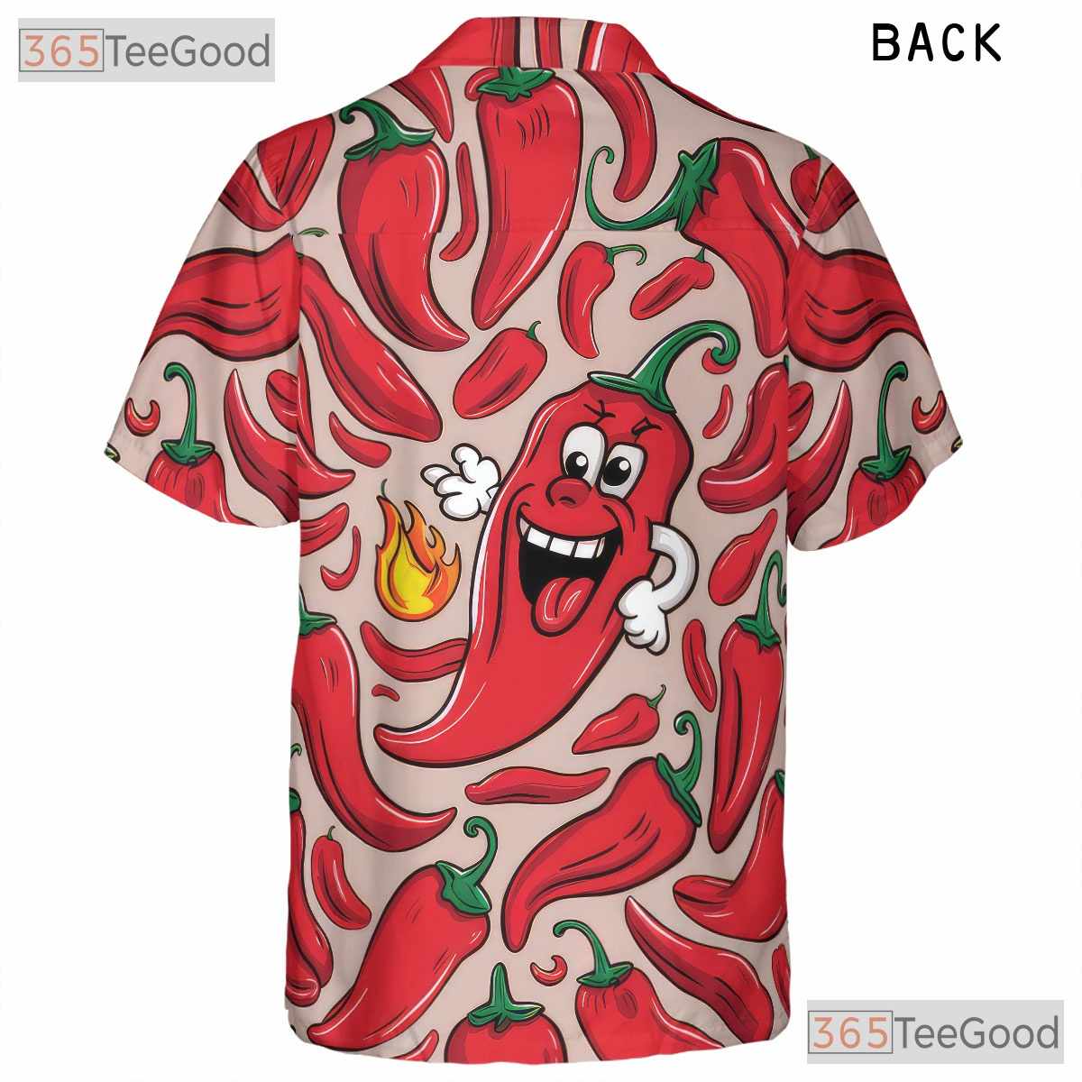 Spicy Chili Pepper Funny Hot Cartoon Peppers Summer Hawaiian Shirt Unisex