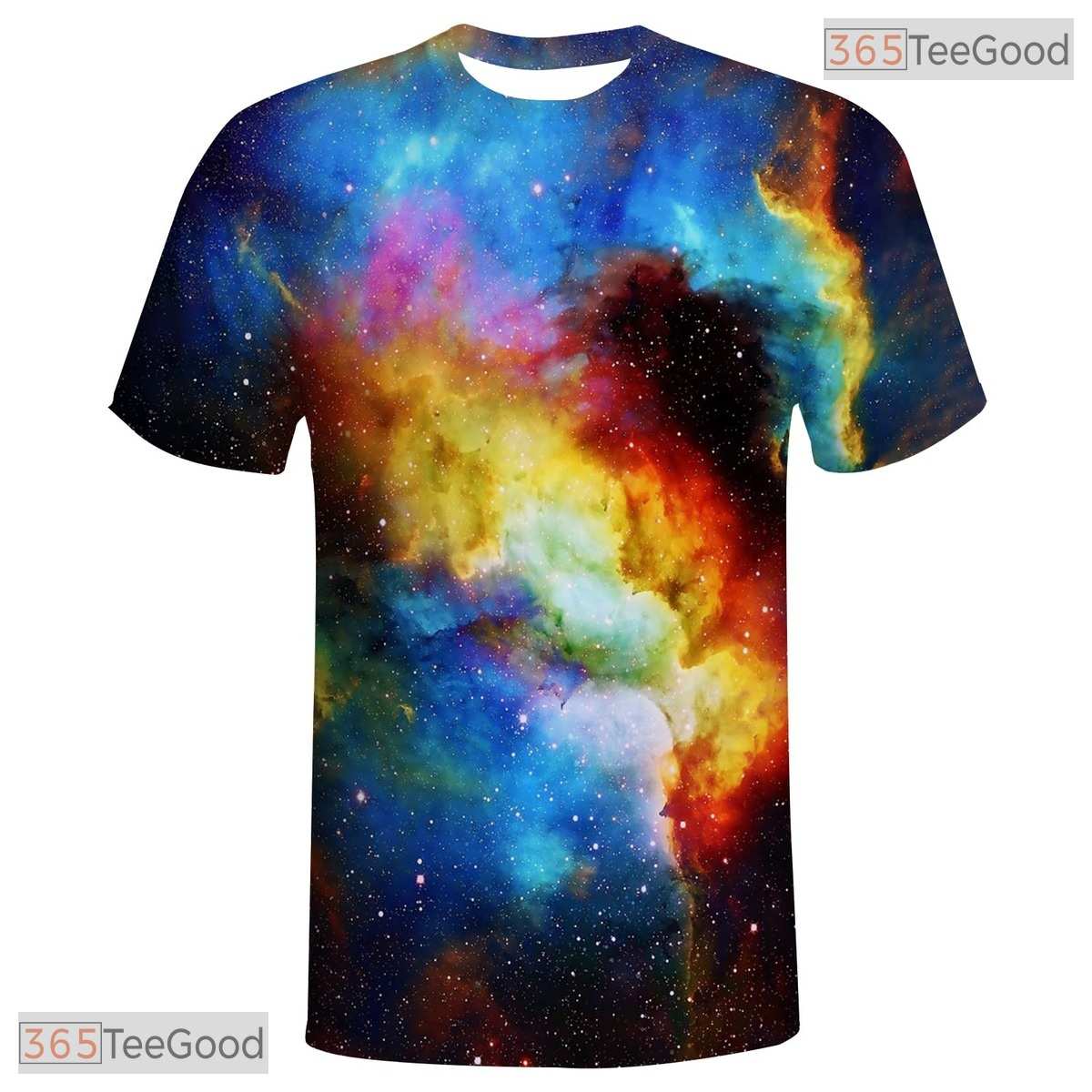 Starry Sky American Flag Eagle Graphic 3D Printed Casual Unisex T-Shirt Tops Style