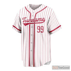 Striped Baseball Jersey Tee for Men & Women - Personalize Your Player Name & Number