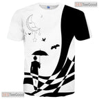 Vibrant Multi Color Graphic Art Pattern Print 3D Printed Casual Unisex T-Shirt