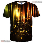 Fluid Color Swirl Graphic Art Pattern 3D Printed Casual Unisex Tee Shirt Tops