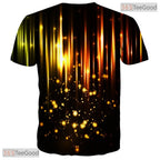 Fluid Color Swirl Graphic Art Pattern 3D Printed Casual Unisex Tee Shirt Tops