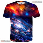 Colorful Retro Tie Dye Abstract Pattern 3D Printed Casual Unisex Tee Shirt Top