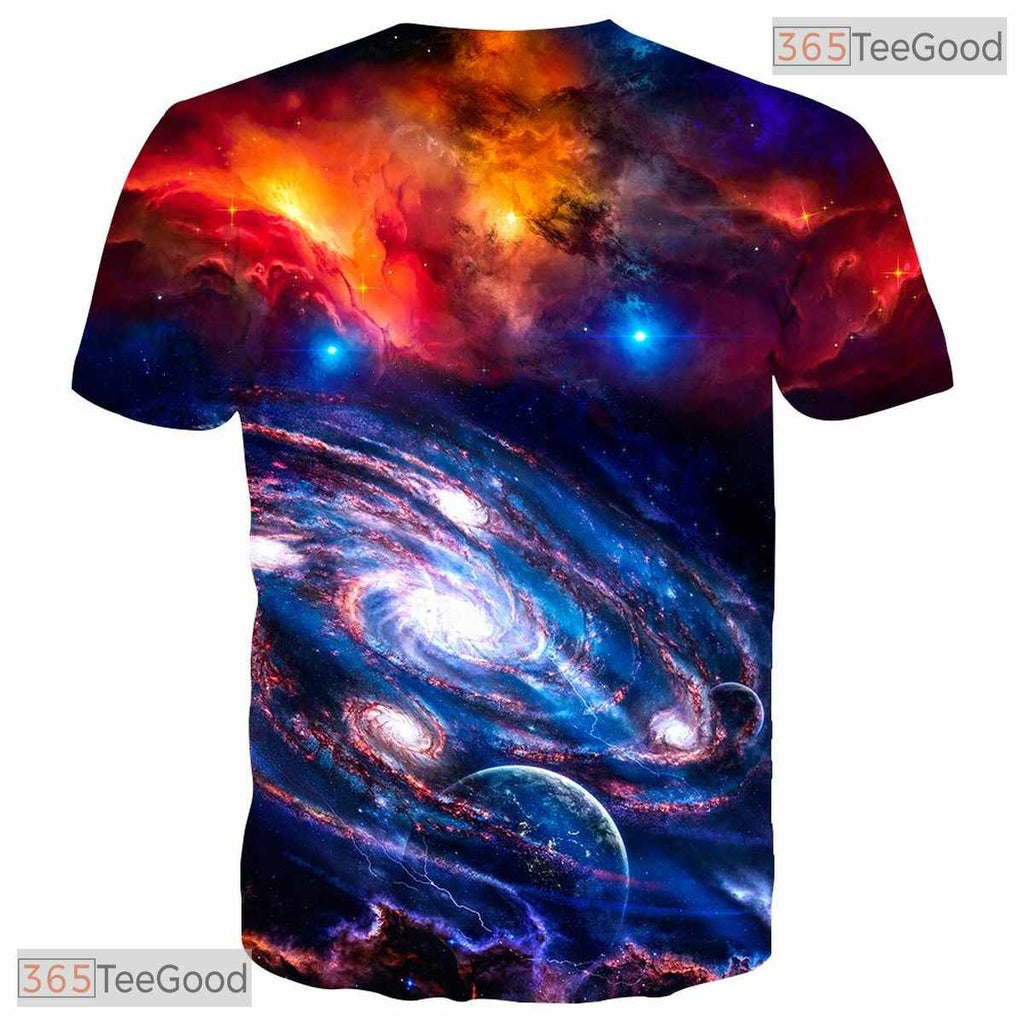 Vibrant Psychedelic Swirl Graphic Art 3D Printed Casual Unisex Short Sleeve Tee