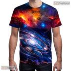 Vibrant Psychedelic Swirl Graphic Art 3D Printed Casual Unisex Short Sleeve Tee