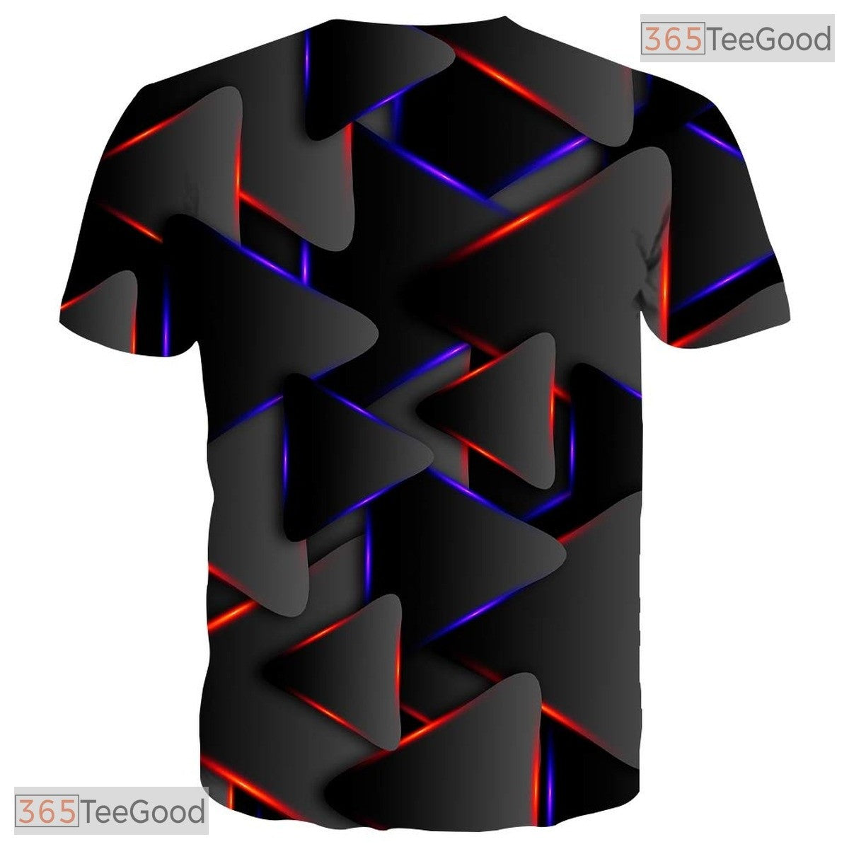 Neon Colorful Geometric Graphic Pattern 3D Printed Casual Unisex T-Shirt Styles